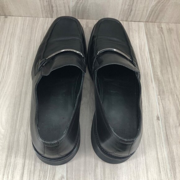 Hugo Boss Loafers Mens 11 Black Leather Slip On Shoes main image 5